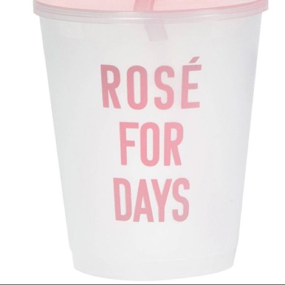 ROSÉ for DAYS 3 Frosted Drink Cups 16oz Reusable - Picture 3 of 3